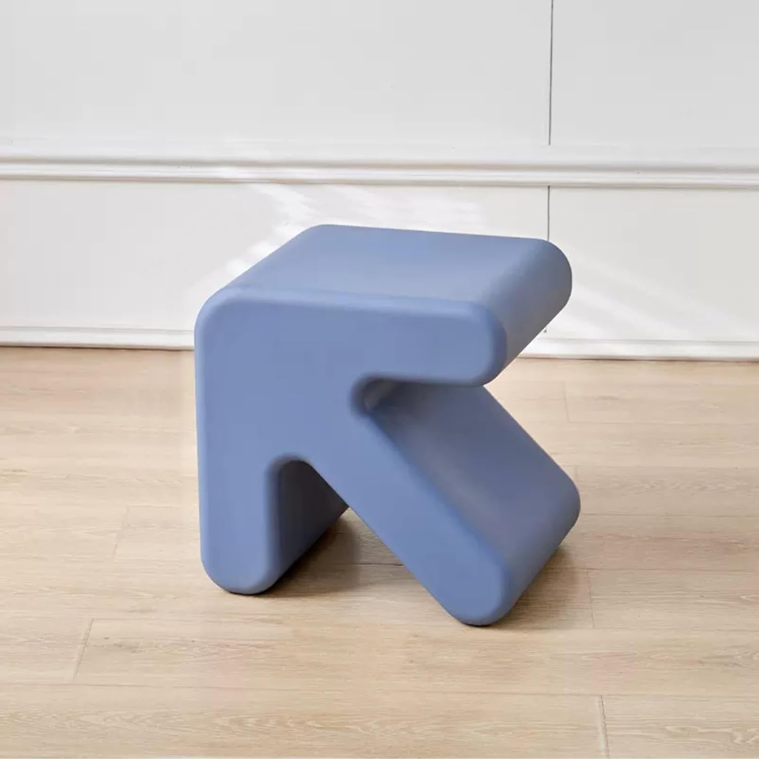 Sofa-Akzent-Beistelltisch, moderner Getränke-Beistelltisch, niedlicher Kunststoffhocker, Nachttisch für kleine Räume, Wohnzimmer, Schlafzimmer, Lounge, Sofa, Couch, Flur, Blau