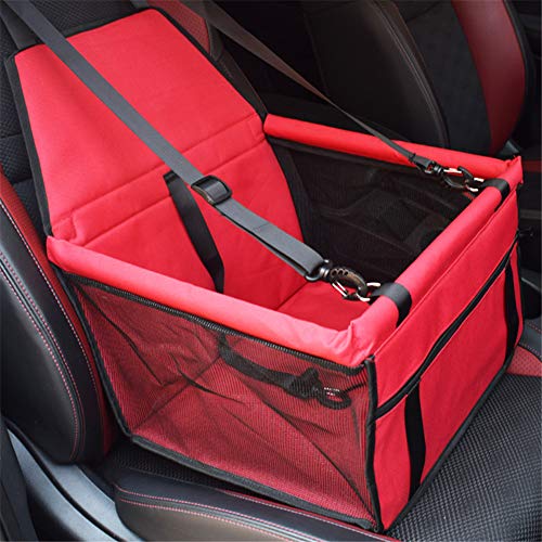 Hundekorb Auto Autositz Hund Haustier Autositz Pet Booster Seat Hund Auto Hängematte Autositzschutz Hund Dog Booster Seat Hund Reisesitz für Auto red