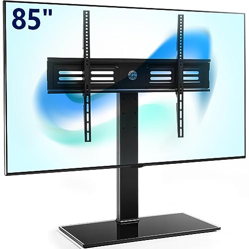 FITUEYES TV Standfuss 50-85 Zoll bis zu 50kg Universal TV Tischständer Schwenkbar Höhenverstellbar Max. VESA 800 * 600 Solid&Robust