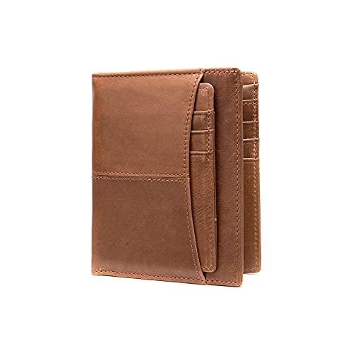 TREGOO Portemonnaie Herren Männer Geldbörse Echtes Leder Münze Geldbörse Slim/Mini Brieftaschen Männliche Geld Taschen Männer Leder Brieftasche Für Karten Brieftasche Geldbörse (Color : A)