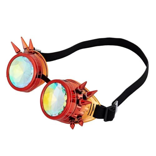 Aurgiarme Steampunk-Brille, industrielles Zeitalter, Gothic-Brille, Cosplay, für ComicCon-Kostüm, Vintage-Brille, Bühnenshows, Steampunk-Brille für Damen