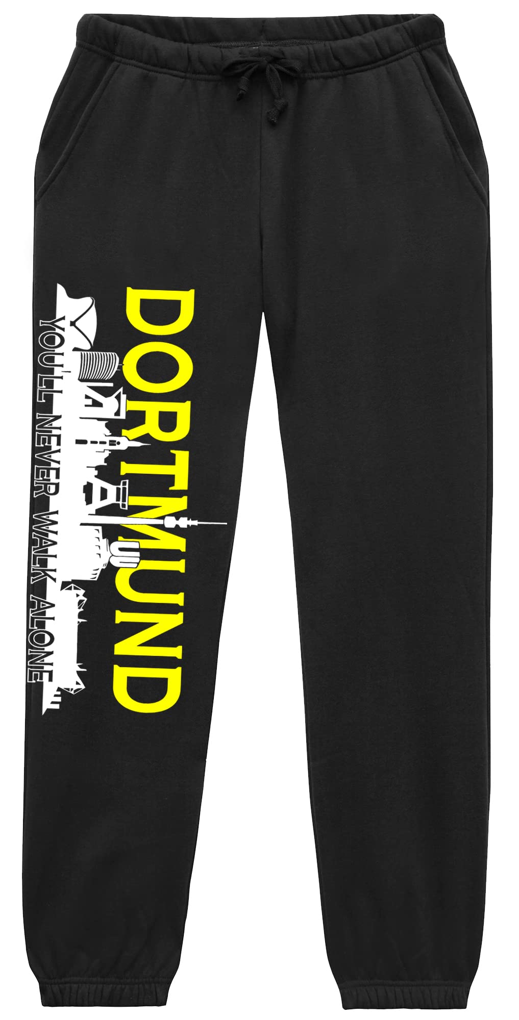 Dortmund Skyline Jogginghose | Fussball Skyline Dortmund Hose Herren Ultras Sporthose Freizeithose | (L)