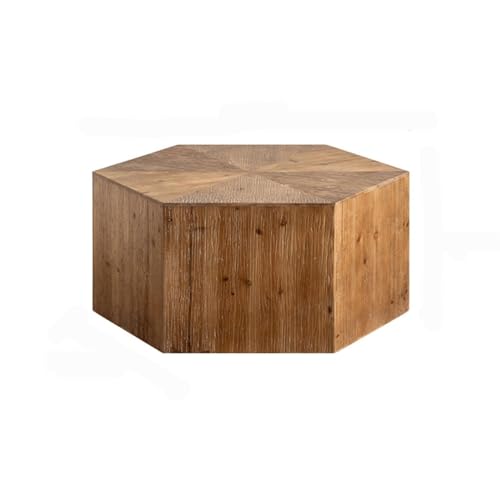 kleiner Couchtisch Polygonaler Sofa-Beistelltisch aus Holz, Wohnzimmer-Couchtisch, Sofa-Sideboard for Zuhause, Esszimmer oder Wohnzimmer, handgefertigt, moderner Stil ästhetischer Couchtisch