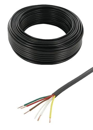 cyclingcolors Anhängerkabel kabel schwarz PVC Fahrzeugleitung Rundkabel anhänger auto moto traktor, 5 x 0,75mm² länge 5m