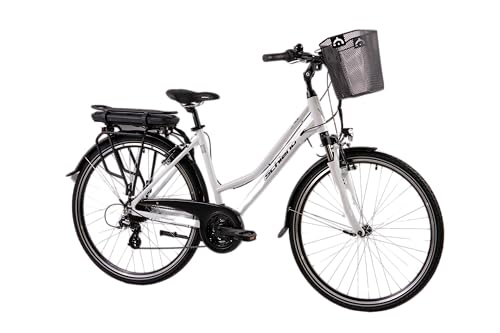 F.lli Schiano Women's E-Ride E-Bike, Weiss, 28 Zoll