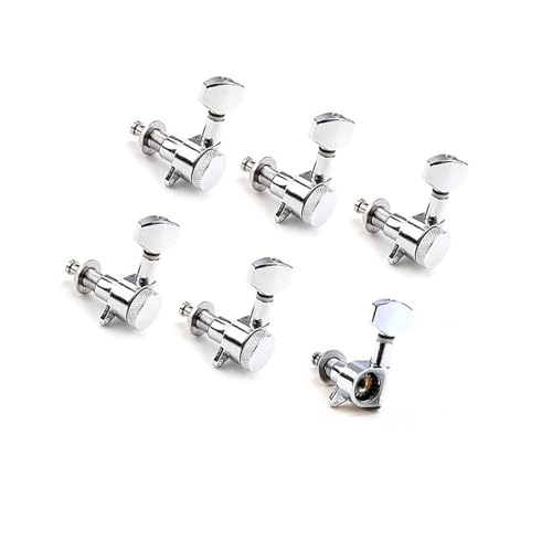 Strings Tuning Pegs Mechaniken Für Gitarre Gitarren-Stimmstifte, Verriegelungsköpfe, Stimmknöpfe, Akustikteile, langlebig (Color : Silver)