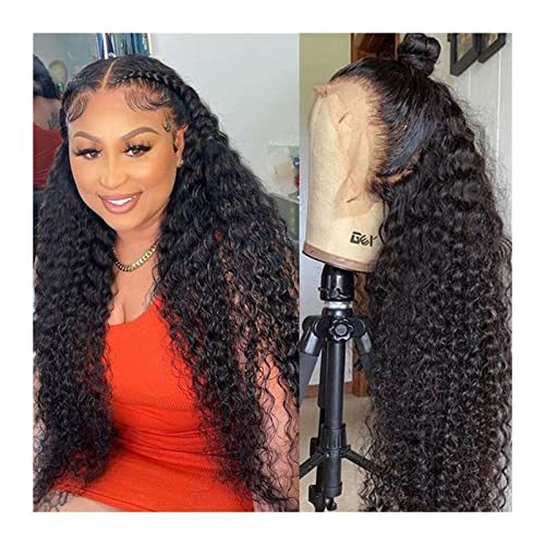 Gewellte Spitzenperücken Deep Wave Lace Front Perücken Menschliche Haarperücken Prepucked 150% Dichte 13x4 4x4 Brasilianische tiefe lockige Spitzeperücke HD Transparente Spitzeperücken mit Babyhaar Na