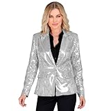 WIDMANN MILANO PARTY FASHION - Party Fashion Blazer mit Pailletten für Damen, Disco Fever, Schlagermove, Jackett, Anzugjacke