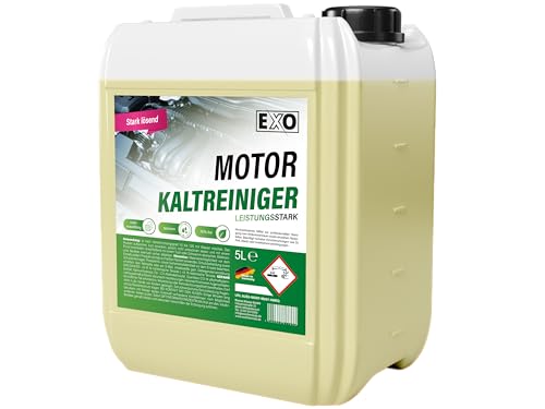 EXOCHEMICALS 5 Liter Motorkaltreiniger | sparsames Konzentrat | hohe Schmutzlösekraft | Werkstattreiniger | Teilereiniger | Kaltreiniger | Motorreiniger