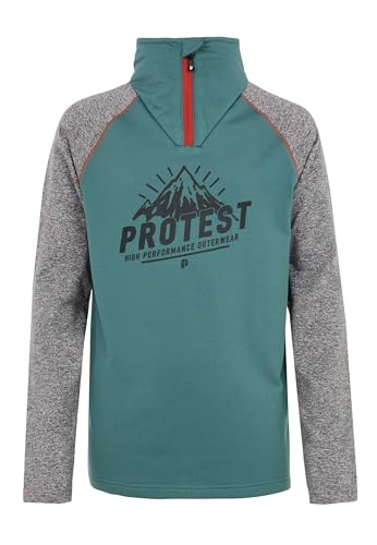 Protest Jungen Oberteil Mit 1/4 Reißverschluss PRTSKIP JR Atlantic Green 176