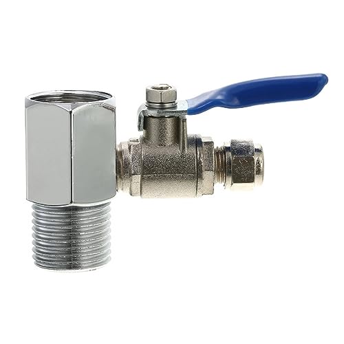 Kugelhahn Kugelhahn 1/2'' bis 1/4'' Ventil T-Anschluss Quick Connect Speisewasser Adapter Ventil Garten Wasserhahn Wasserhahn Sanitär Hardware Für Trinkwasseranlagen