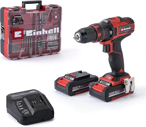 Einhell 4513992 TE-CD 18/40 Li-i +64 (2x2,0Ah) Akku-Schlagbohrschrauber, 18 V