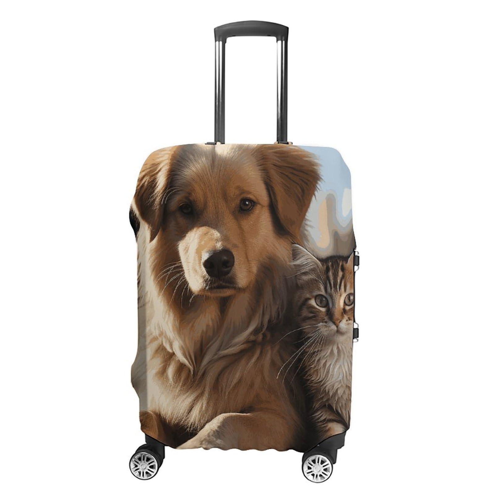 CSGJMYGS Reisegepäck-Abdeckung, elastisch, waschbar, modisch, kratzfest, für Katzen und Hunde, Koffer-Schutz, passend für 45,7 - 81,3 cm Gepäck, Stil-7, XL