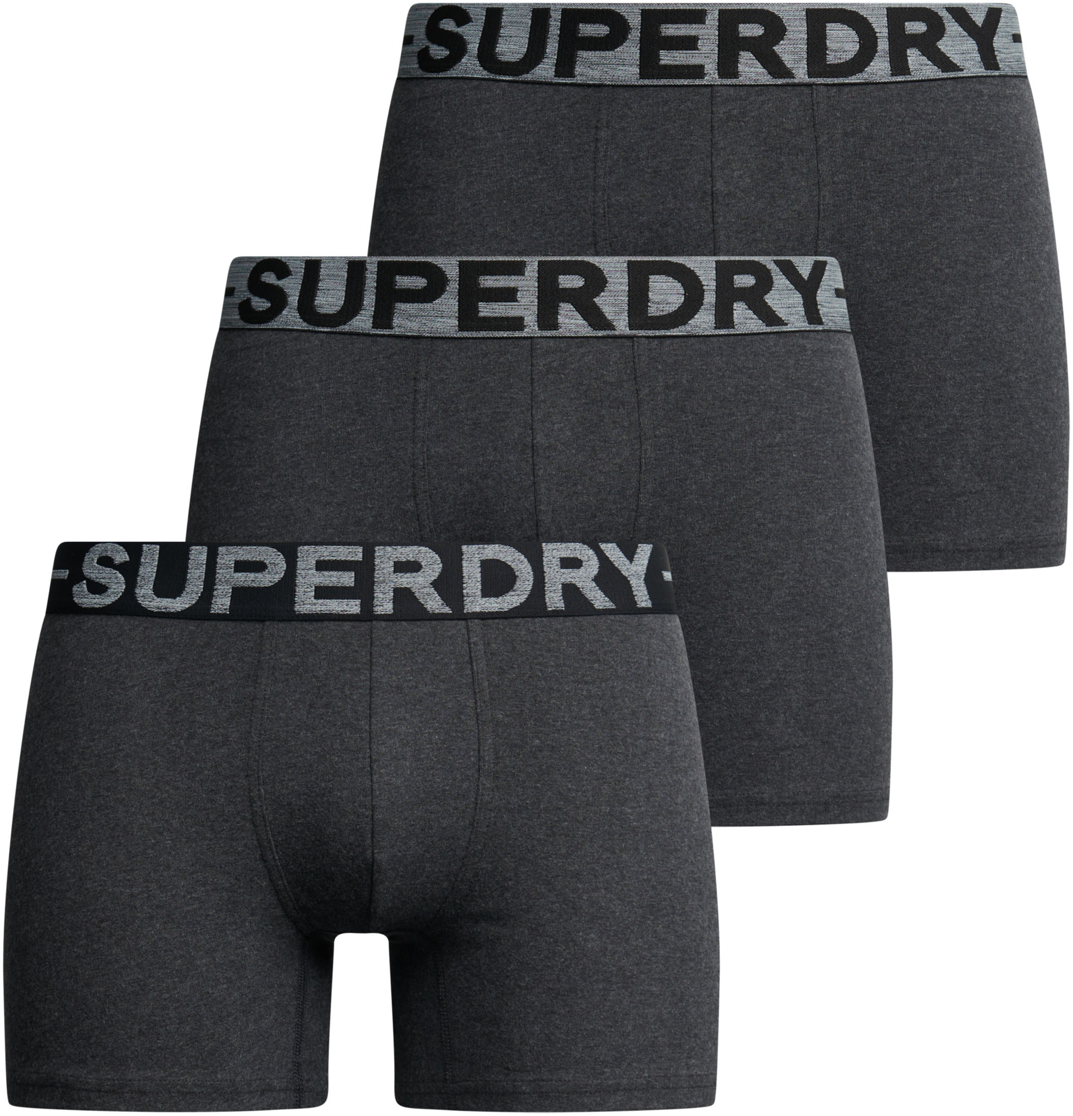 Superdry Herren Boxer Triple Pack Boxershorts, Black/Neon,