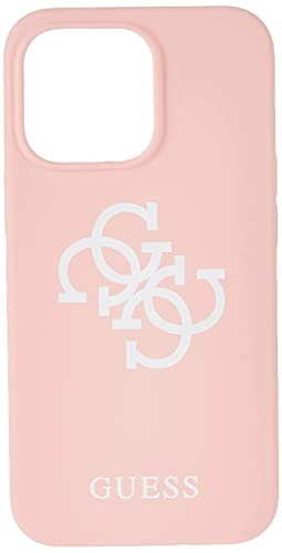 Guess GUHCP13LLS4GWPI Hülle für iPhone 13 Pro / 13 6,1" rosa Silicone 4G Logo