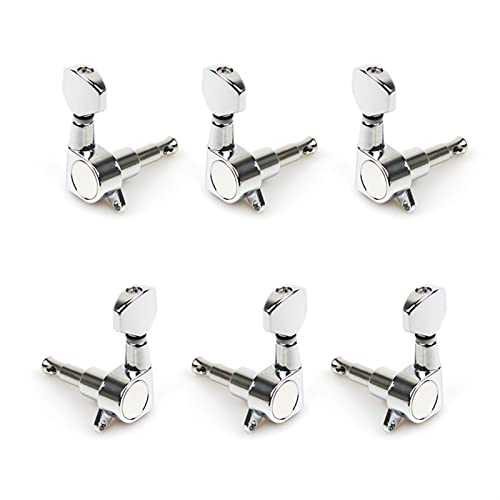 Gitarren Stimmwirbel Gitarren-Tuning-Pegs-Tuner-Maschinenköpfe Für Akustische E-Gitarren-Chrome 3R3L 6R 6L. Gitarre (Color : Chrome 3R3L)