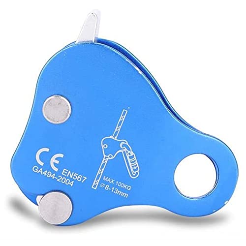 Dioche Seilgreifer, Outdoor Kletter Bergsteigerausrüstung Aluminium Seilgreifer Schutz Kits Blau