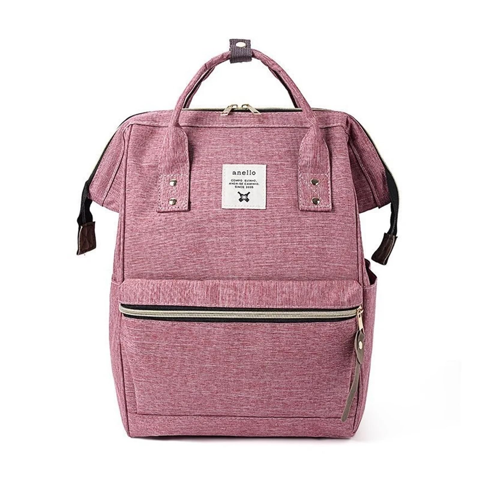 NICHANGHUA Kontrastfarbe Damentasche Doppelte Umhängetaschen Diebstahlsicherer Rucksack for Frauen Große multifunktionale Mädchentasche (Color : Pink)