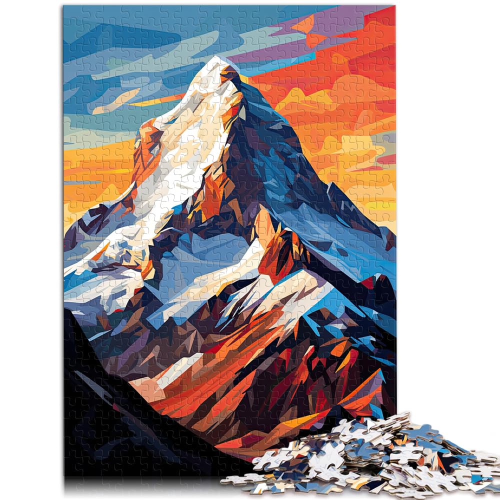 Puzzle | Puzzles Pop-Art-Berge 1000 Teile für Erwachsene, Geschenke für Erwachsene, jedes Teil ist einzigartig – anspruchsvolles, unterhaltsames Familienspiel, 1000 Teile (50 x 75 cm)