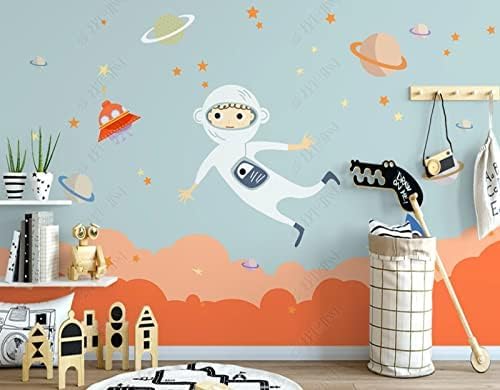 Kinderzimmer Astronaut Muster 3D Tapeten Wanddekoration Fototapete Sofas Wohnzimmer Wandbild Schlafzimmer-430cm×300cm