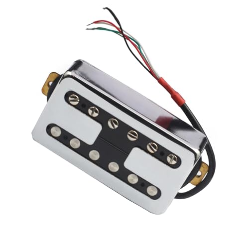 Chrome Messing Abdeckung E-Gitarre Humbucker Pickup Coil Spliting Pickup Schöne und praktische Teile Single-Coil-Tonabnehmer (Color : Neck)