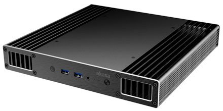 Akasa Plato X Gehäuse (für Intel NUC NUC5i7RYH/NUC5i5MYBE/NUC5i5MYHE, NUC5i3MYBE/NUC5i3MYHE)