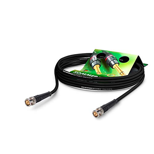 SOMMER CABLE Video-Patchkabel 6G-SDI / 4K SC-Vector 0.8/3.7, BNC 0.8/3.7-6G Hicon, schwarz (30m)