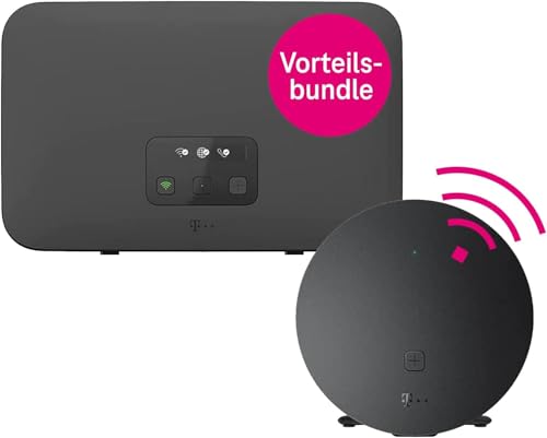 Telekom Speedport Smart 4 Plus & Speed Home WLAN: Wi-Fi 6 Router & Verstärker mit Mesh-Technologie für bis zu 6000 Mbit/s, ideale UHD & 4K Abdeckung, inkl. DECT Basisstation & 2 LAN-Anschlüsse