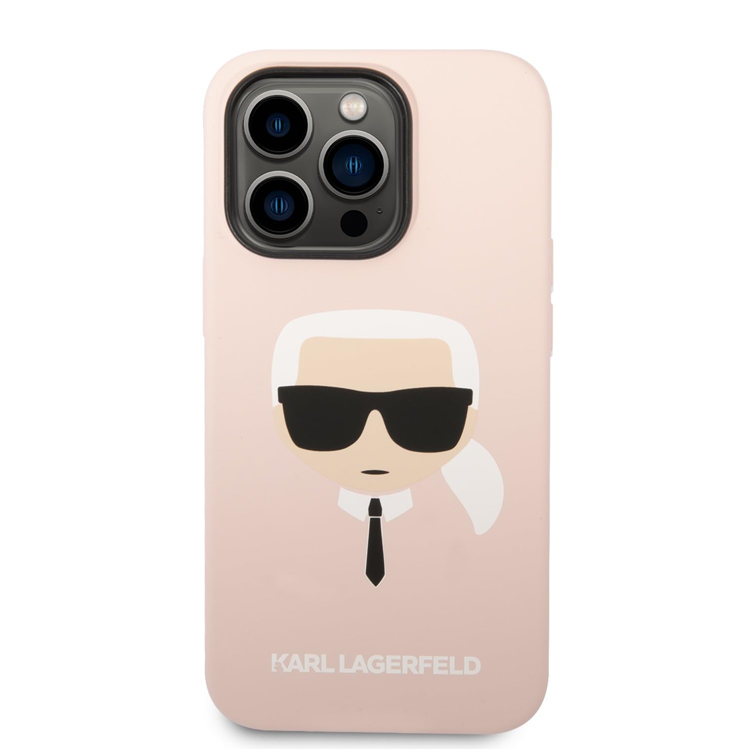 KARL LAGERFELD KLHMP14LSLKHLP Hülle für iPhone 14 Pro 6,1" hardcase Light pink Silicone Karl`s Head