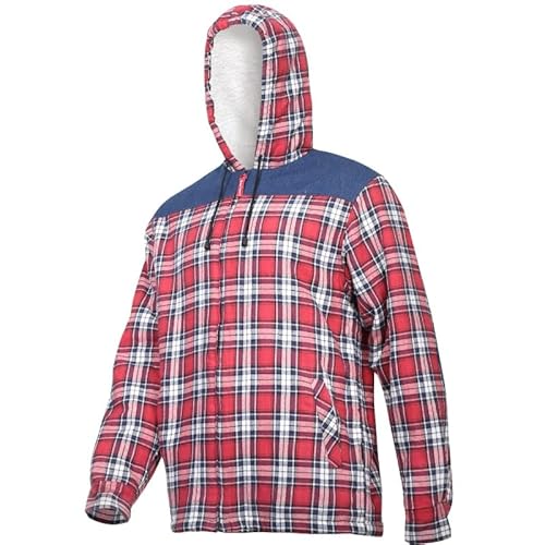 KG Arbeitslhemd Lahti PRO L41807 Flanellhemd Holzfäller Herrenhemd Baumwollhemd Kapuze Sweatshirt Herren Hemd (3XL)