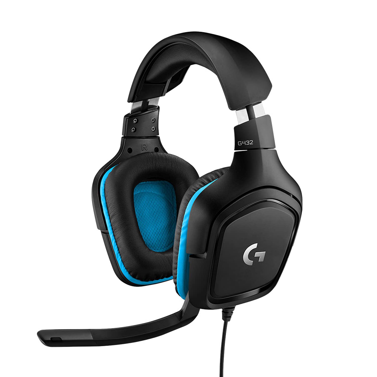 Logitech G432 kabelgebundenes Gaming-Headset, 7.1 Surround Sound, DTS Headphone:X 2.0, Bügelmikrofon mit Flip-Stummschaltung, Ohrpolster mit Kunstleder, PC/Mac/Xbox One/PS4/Nintendo Switch - Schwarz