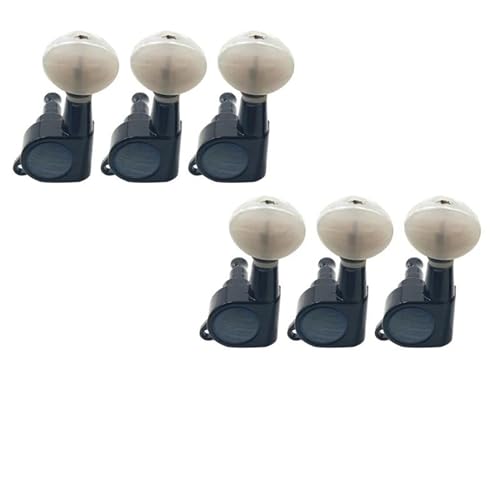 Strings Tuning Pegs Mechaniken Für Gitarre Stimmwirbel für geschlossene Gitarrensaiten, Ersatzkopf, Knopf, langlebig (Color : 6L)