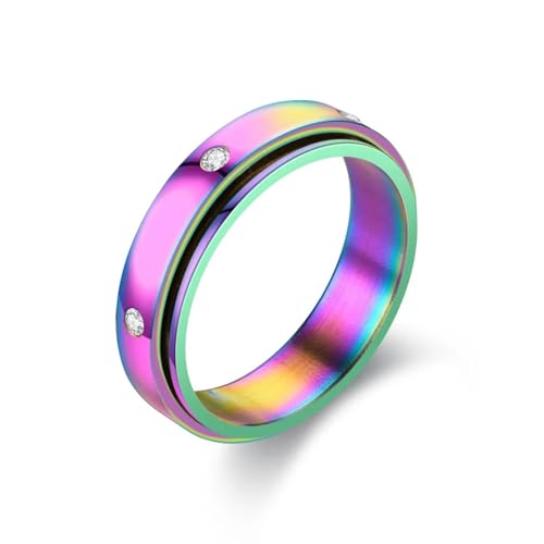 Hmsanase Ring Ringe Damen Bijouterie Herren Moderinge Ringe Für Damen Herren Hochzeit 10 Regenbogen