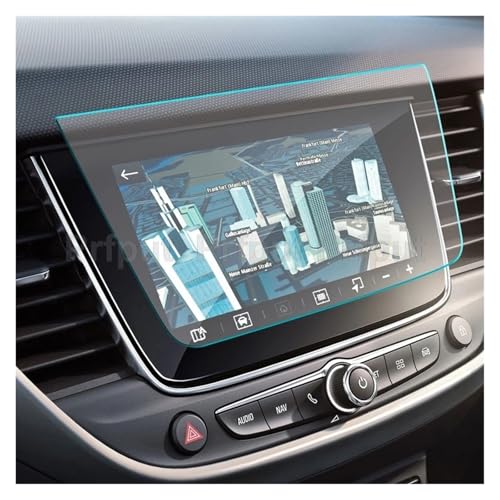 Navigations-Displayschutz Für Opel Für Crossland 2017-2021 Autoradio GPS-Navigation Innenzubehör Gehärtetes Glas Displayschutzfolie Navigation Schutzfolie