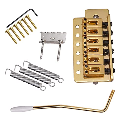 Gold 6-String-Flachsattel-Tremolo-Bridge-System Für E-Gitarre Tune-o-matic Steg (Color : Gold)