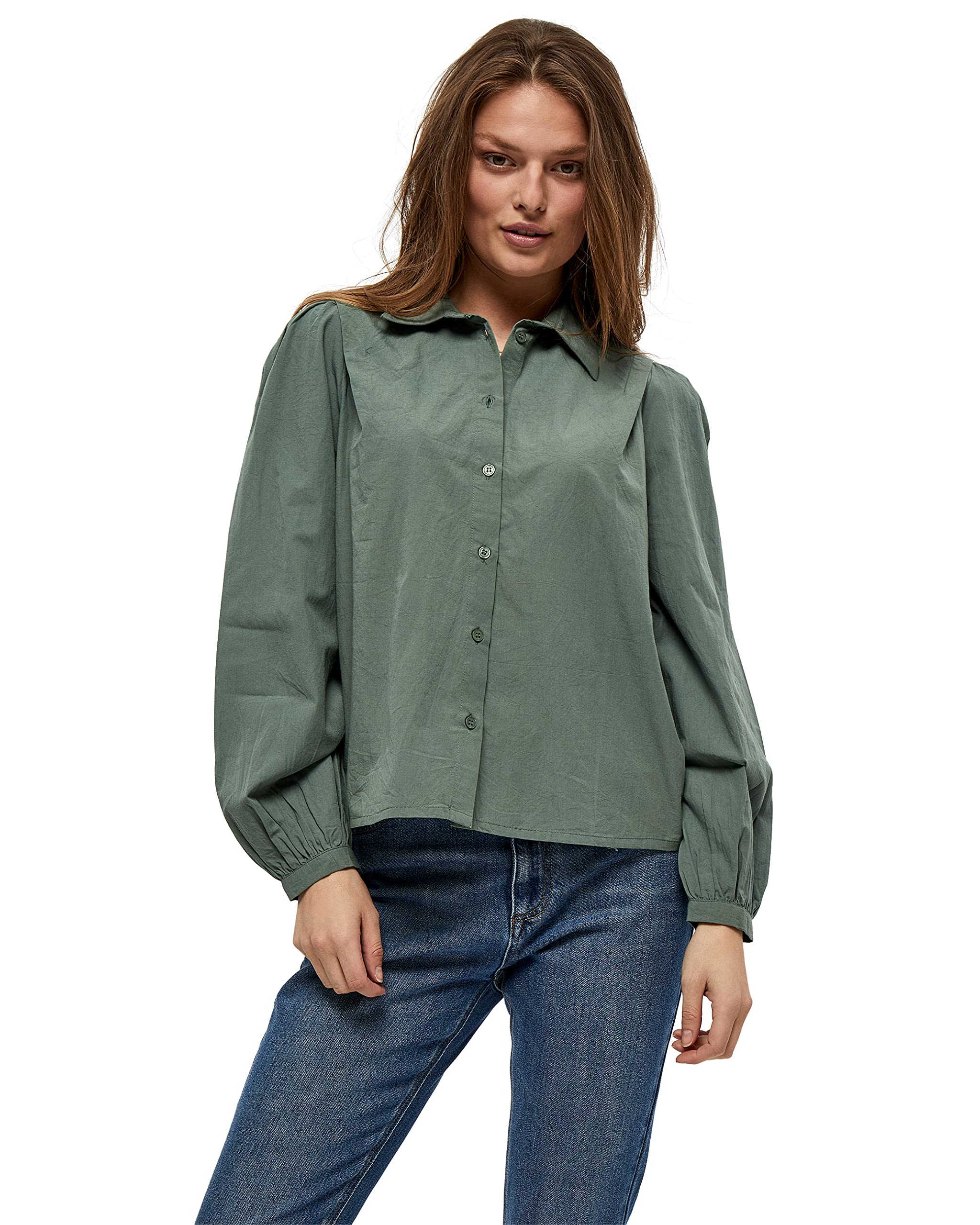 Peppercorn ,Women's ,Caren Jilla Shirt, 3605 LAUREL WREATH GREEN ,XL