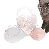 Takluu Wasserspender für Haustiere, Wasserspender für Katzen und Hunde, Katzenfutterspender, Wassernapfspender, Automatischer Trinkbrunnen in Schneckenform, 2-in-1-Wasser- und Futternapf-Set für