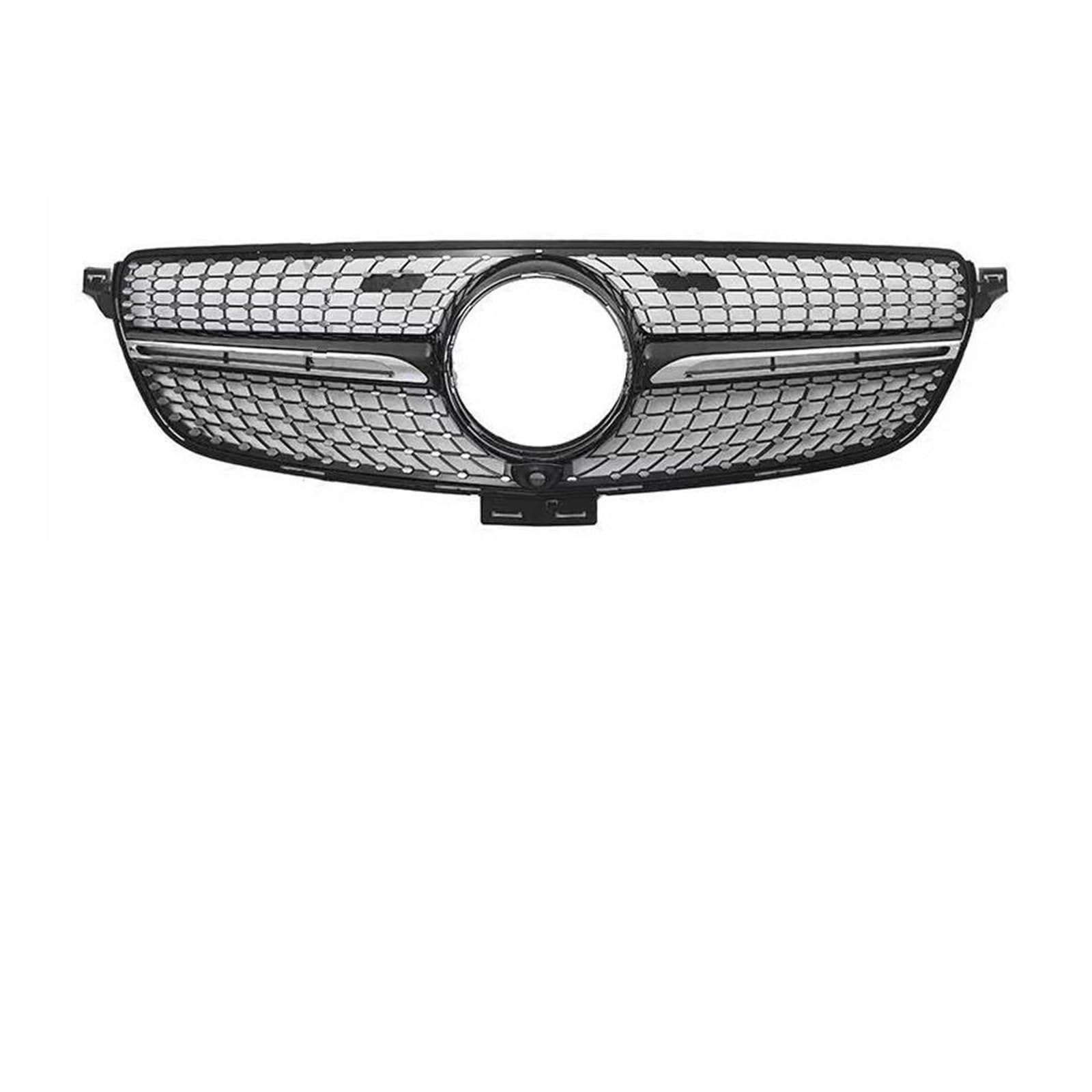 Auto Frontgrill Body Kit Frontgrill Einlassgrill GT Für GTR Diamond Für W166 Für Benz Für GLE 320 300 400 350 500 2015-2016 2017 2018 2019 Refit Front Kühlergrille(Diamond Black)