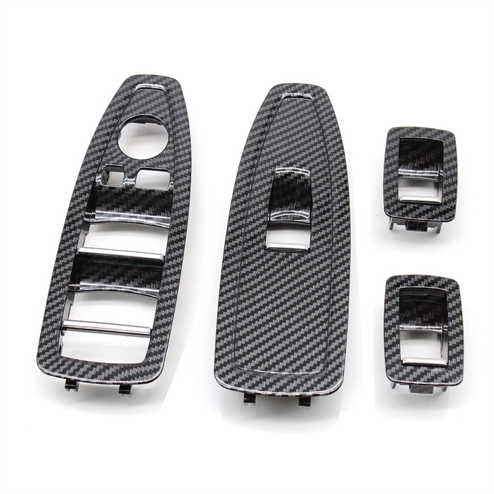 DOFABI Auto-Innentür-Kohlefaser-Fensterschalter-Panel-Abdeckung, Ersatz, for, for 1 3 4 Serie F20 F30 F31 F34 F35 F36 Türgriff(CarbonFiber 4pcs Set)