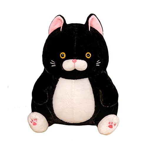 DANAIM Glückskatzen-Plüschtier, 43,2 cm, Haustierkatze, Stofftier, Plüschkissen, Niedliche Kätzchenfigur, Puppe, Heimdekoration, Kindergeschenk for Kinder, Mädchen, Jungen(Black,43cm)