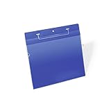 Durable Drahtbügeltasche (A4 quer) Packung à 50 Stück blau, 175407