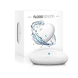 FIBARO Flood Sensor / Z-Wave Plus Wassermelder, Hochwasser, Leck und Temperatursensor, FGFS-101