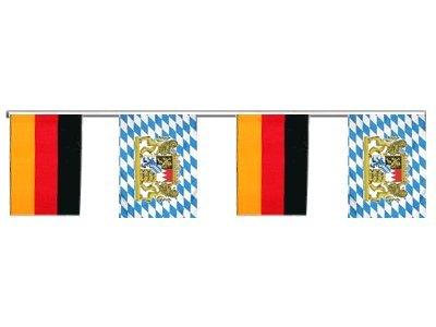 Flaggenfritze Freundschaftskette Deutschland - Deutschland Bayern mit Löwe