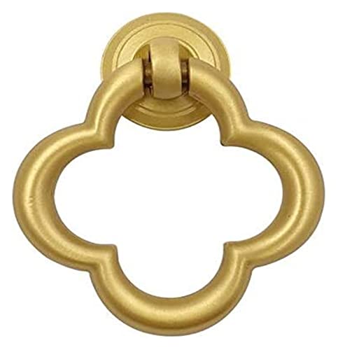 Legierung Vintage Ring Pull Knob Handle, Antiker Schubladengriff mit Schwingring, gebürstete Küchenschrankknöpfe, goldfarben, for Kleiderschrank, Schublade, Kommode, Türgriffe, Vintage, 4er-Pack