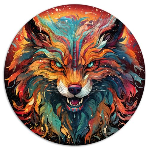 Puzzle zum Verschenken, Fantasy-Wolf, 1000 Teile, Puzzle für Erwachsene, 67,5 x 67,5 cm, einfaches Puzzle, ganze Familie