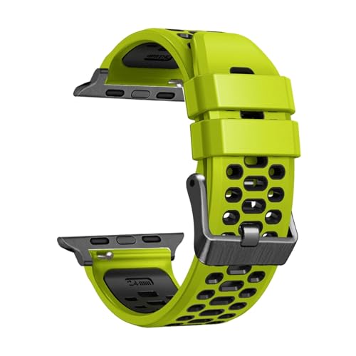 IOTUP FKM Gummi-Uhrenarmband für Apple Watch Ultra 1, 2, 49 mm, Ersatz-Uhrenzubehör, Armband 9, 8, 7, 6, 5, 4, SE-Serie, 45 mm, 44 mm, 42 mm, 42MM, Achat