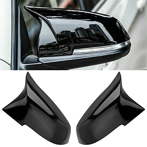 1 Paar Rückspiegelabdeckkappe Spiegelabdeckung, Auto Spiegelkappen Rückspiegelabdeckung für F30 F31 F32 F33 F36 320i 328i 330i 335i X1 E84 (Schwarz)