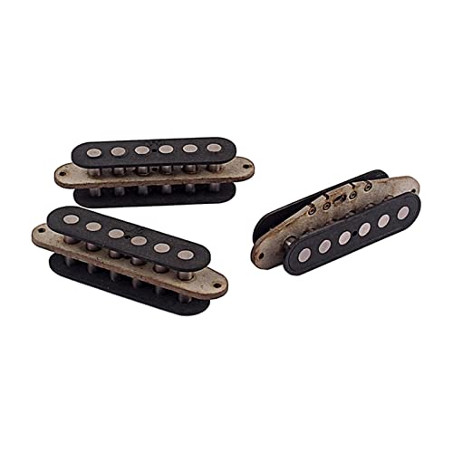 ZENGXUE 3 Stücke Vorgedrünneter Gitarre Neck Mittelbrückenabholung Set Für NS E-Gitarrenersatzteile Humbucker Tonabnehmer Set