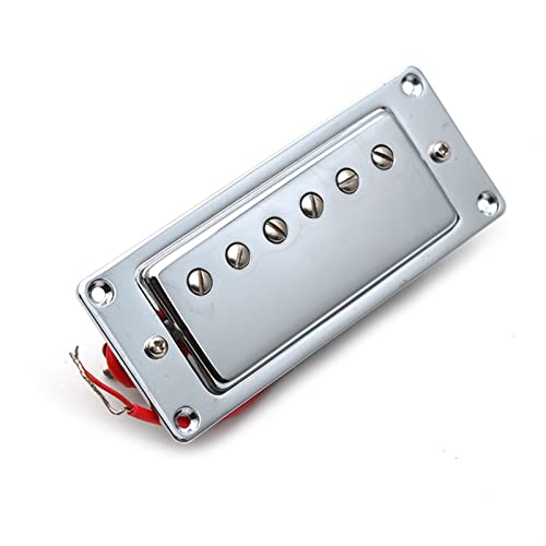 ZENGXUE Mini 6 Loch Electric Guitar Humbucker Pickup Hals & Bridge Pickup Pickup Für Lp. Gitarre Blackgold/Chrome Humbucker Tonabnehmer Set (Color : Chrome Neck)