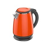 Verbrühungshemmender Wasserkocher, 1,5 l, orange, Edelstahl, Wärmeschutz, mit verbrühungshemmendem Griff, anwendbare Spannung: 110 V ~ 220 V, Multifunktions-Wasserkocher,/Orange, hoher Ehrgeiz,